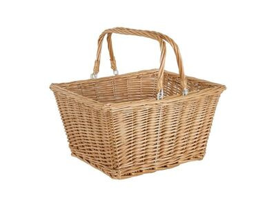 ETC Square Wicker Basket With QR