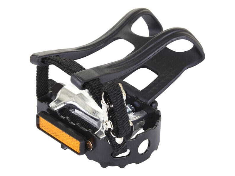 M PART Essential Alloy pedals including toe clips and straps, 9/16 inch thread click to zoom image