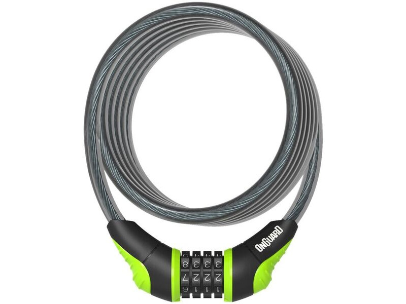 ONGUARD Neon Combination Coil 12mm Cable Lock click to zoom image