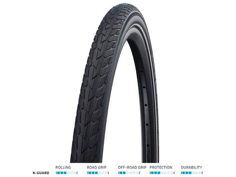 SCHWALBE Road Cruiser K-Guard 700x40 Blk/Refl click to zoom image