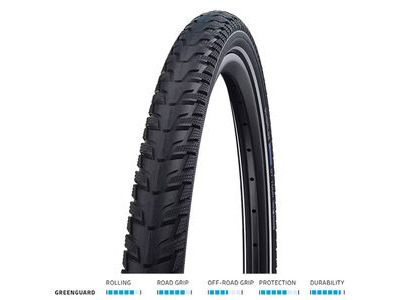 SCHWALBE Energizer Plus Tour GreenGuard 700x38 Blk/Refl