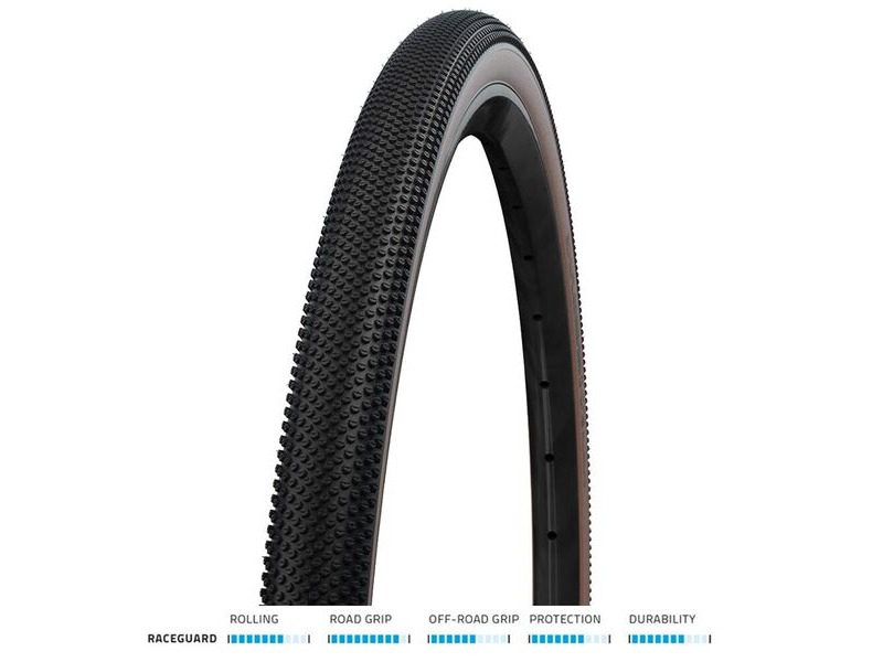 SCHWALBE G-One Allround Perf RaceGuard TLE 700x35c Fold Brnz click to zoom image