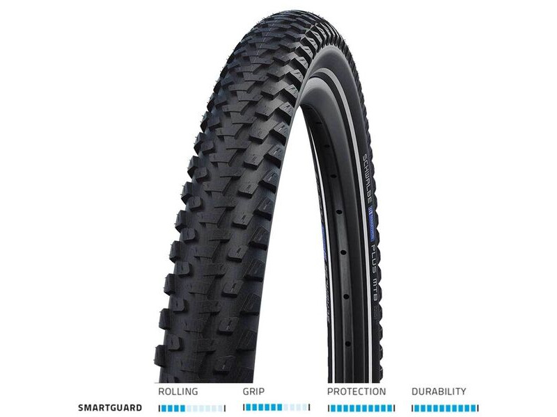 SCHWALBE Marathon Plus MTB Smartguard 27.5x2.10 Blk/Refl click to zoom image