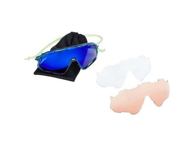 MADISON Code BreakerII Sunglasses - 3 pack - crystal gloss blue / blue mirr / amb / clr click to zoom image